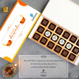 (E2) 18Pcs Middle Printed Premium Chocolates Gift For Diwali
