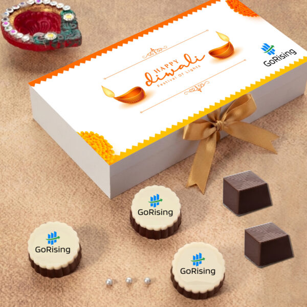 (E2) 18Pcs Middle Printed Premium Chocolates Gift For Diwali