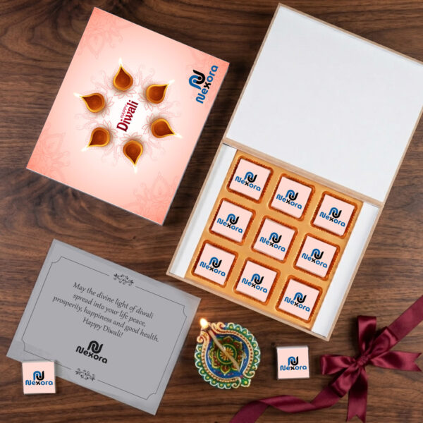 (B4) 9Pcs Wrapper Printed Premium Chocolates Gift For Diwali