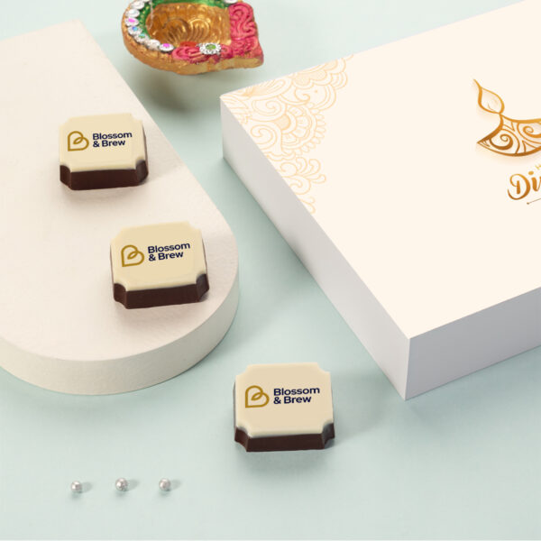 (C2) 12Pcs Middle Printed Premium Chocolates Gift For Diwali