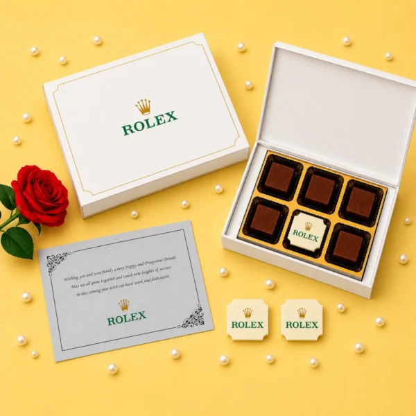 6Pcs 1Middle Printed Premium Chocolates Gift For Diwali