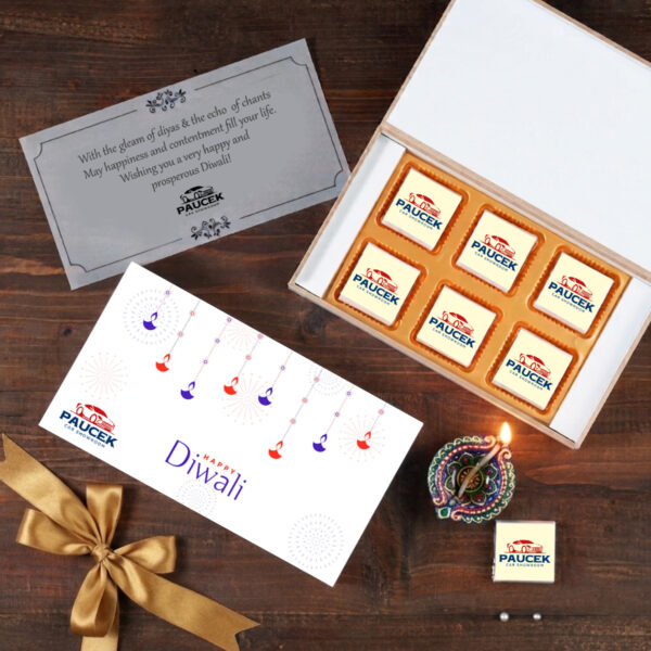 (A4) 6Pcs Wrapper Printed Premium Chocolates Gift For Diwali